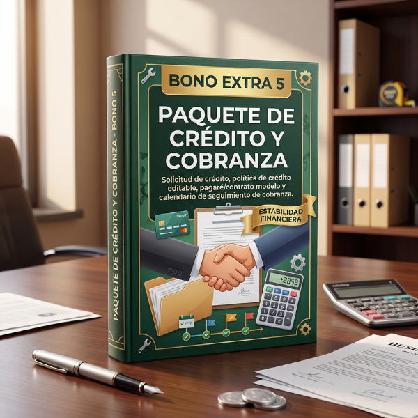 Mockup del Bono 5: Paquete de crédito y cobranza