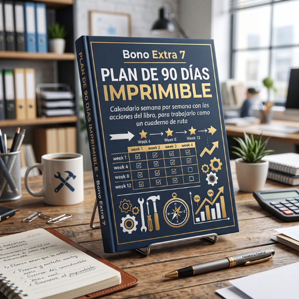 Mockup del Bono 7: Plan de 90 días imprimible semana por semana