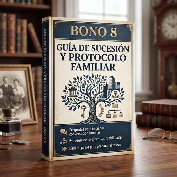Mockup del Bono 8: Guía de sucesión y protocolo familiar